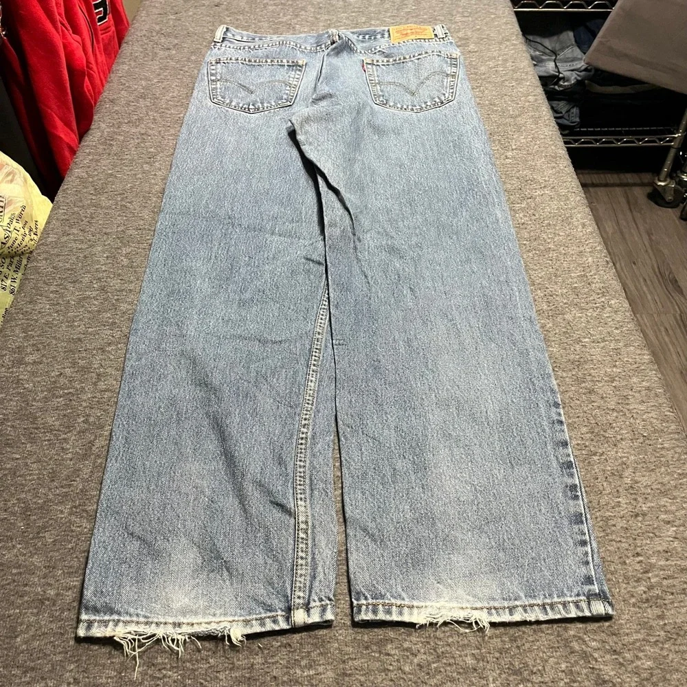 Levis 550 Relaxed Fit Jeans Light Wash Denim Blue 36x34 Mens 550-0260